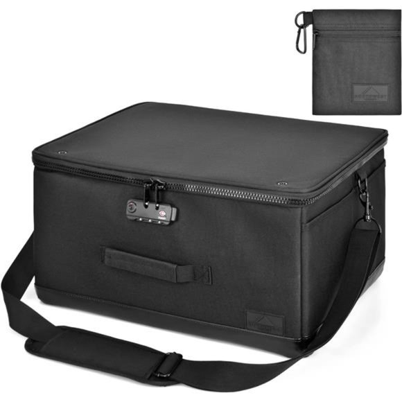 Northwest Coast Golf Shoe Bag - Trunk Organizer with Lock and Strap - Larg e - Picture 1 of 7
